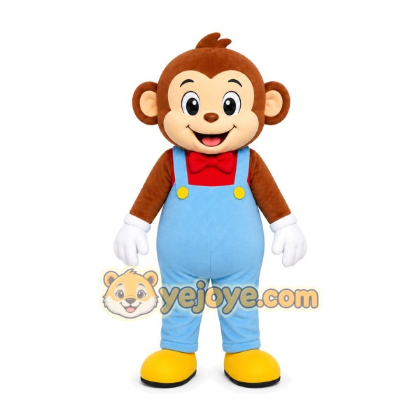 Monkey Overalls Mascot Costume Monkey Overalls Mascot Costume