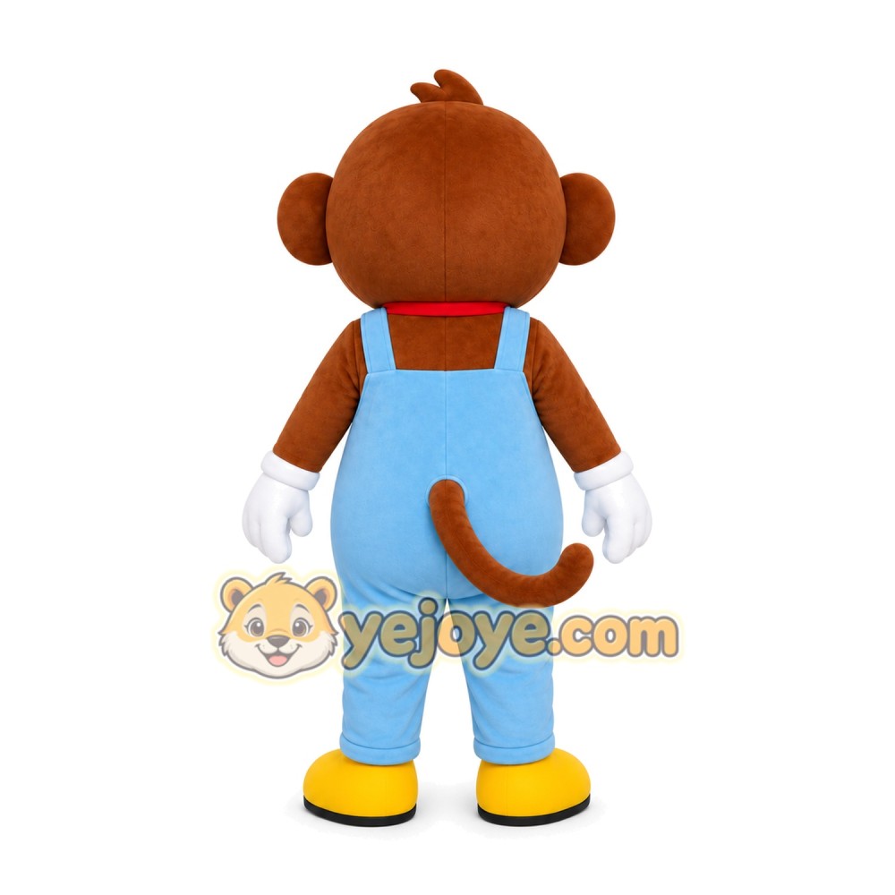 Monkey Overalls Mascot Costume Monkey Overalls Mascot Costume
