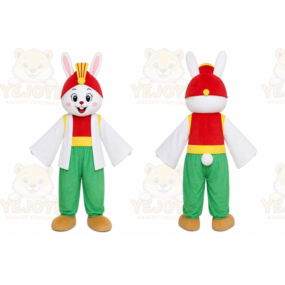 Rabbit Rainbow Outfit Mascot Costume