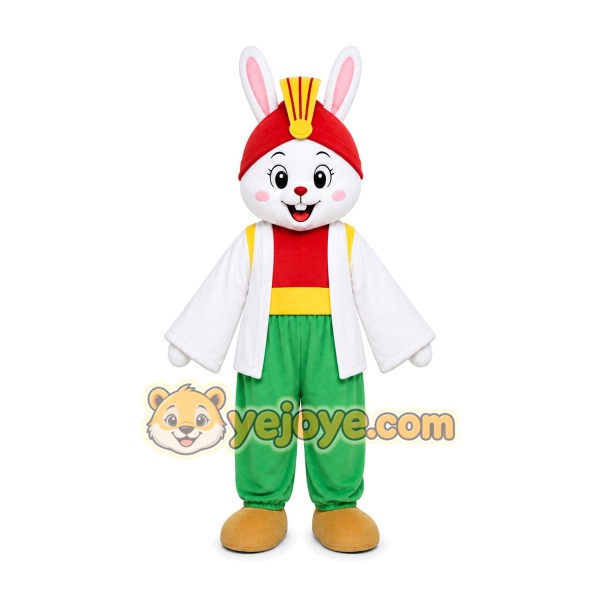 Rabbit Rainbow Outfit Mascot Costume Rabbit Rainbow Outfit Mascot Costume