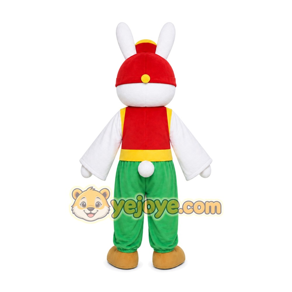 Rabbit Rainbow Outfit Mascot Costume Rabbit Rainbow Outfit Mascot Costume