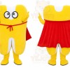 Yellow Character Cape Mascot Costume