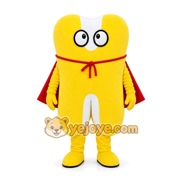 Yellow Character Cape Mascot Costume