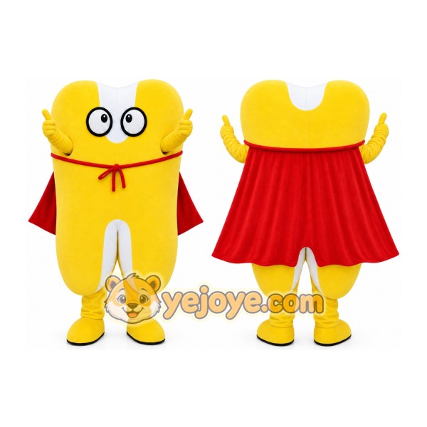 Yellow Character Cape Mascot Costume