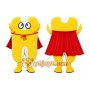 Yellow Character Cape Mascot Costume