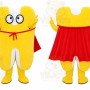 Yellow Character Cape Mascot Costume