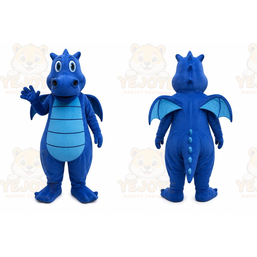 Blue Dragon Mascot Costume
