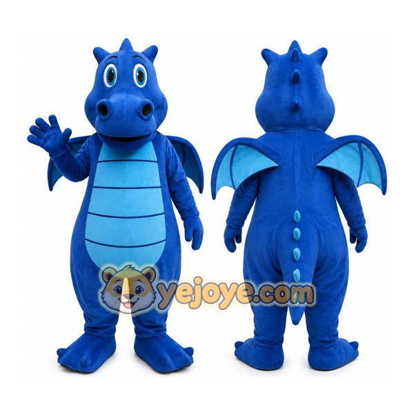 Blue Dragon Mascot Costume