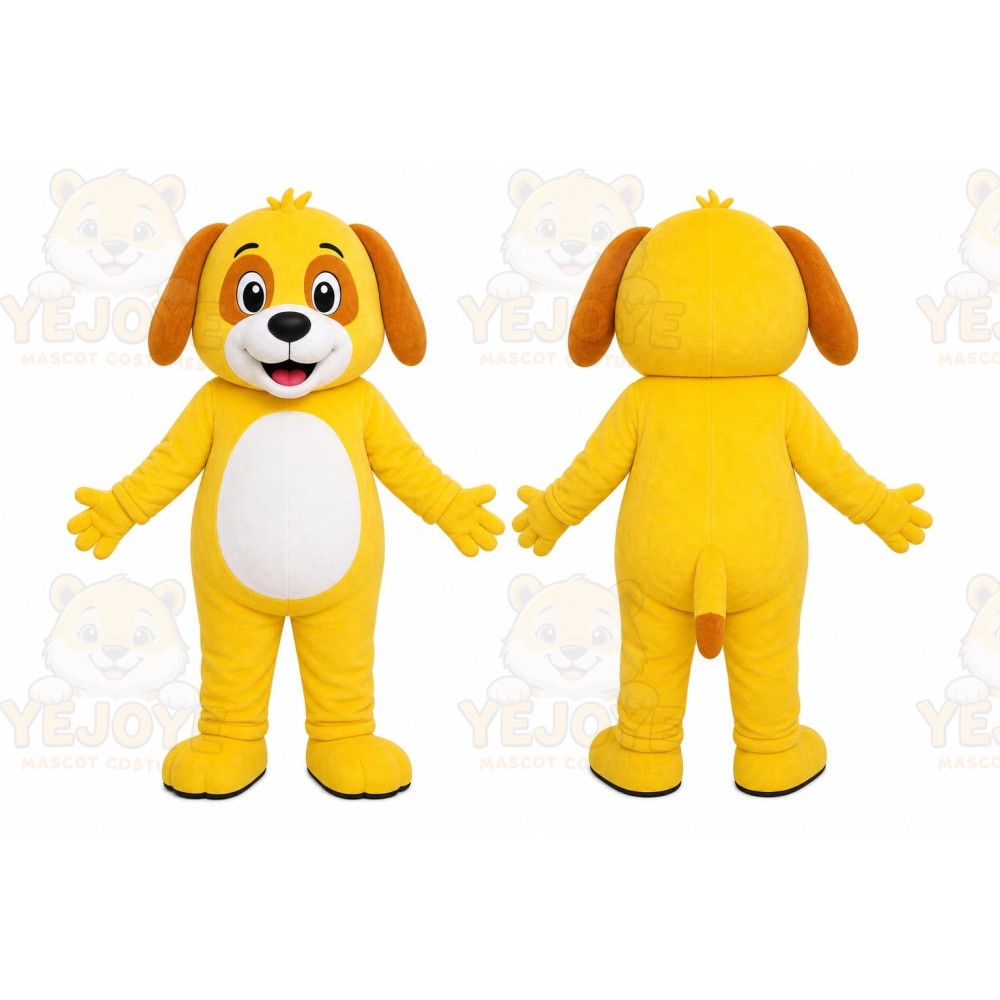 Yellow Puppy Mascot Costume