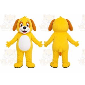 Yellow Puppy Mascot Costume