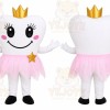 White Princess Mascot Costume