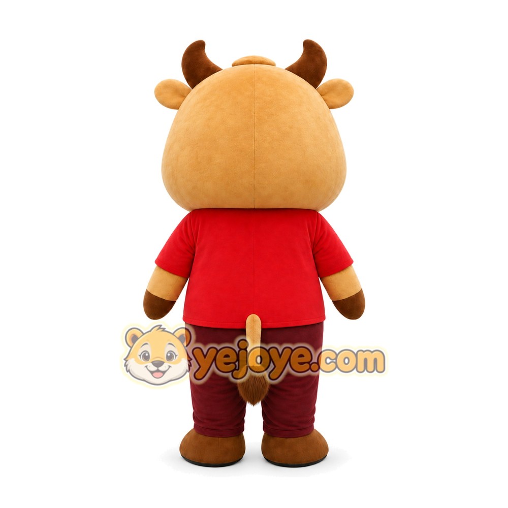 Brown Cow Mascot Costume Brown Cow Mascot Costume
