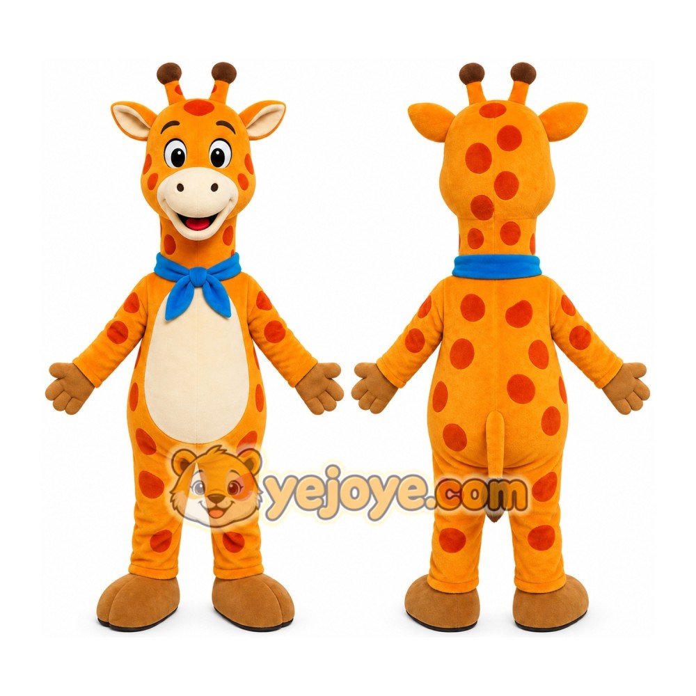 Orange Giraffe Mascot Costume