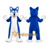 Blue Husky Mascot Costume
