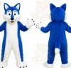 Blue Husky Mascot Costume