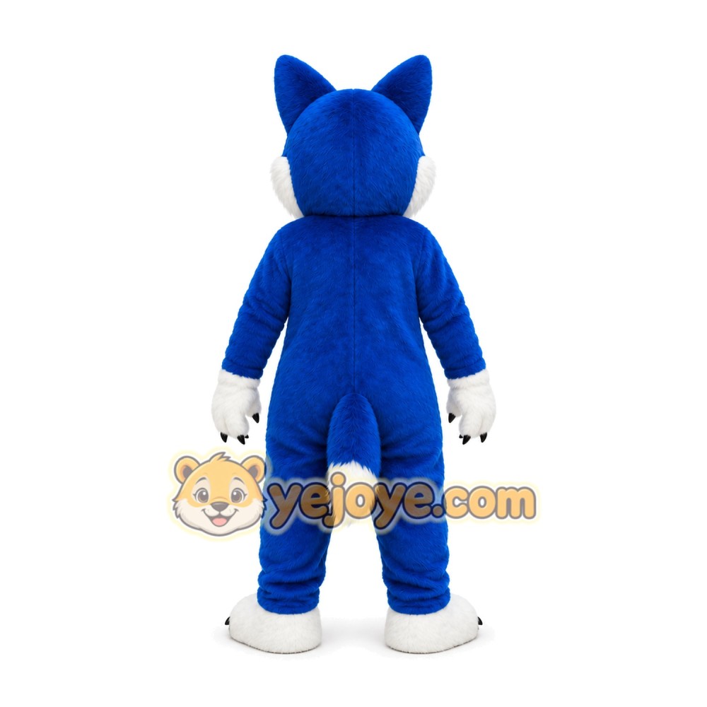 Blue Husky Mascot Costume