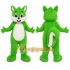 Green Fox Mascot Costume Green Fox Mascot Costume