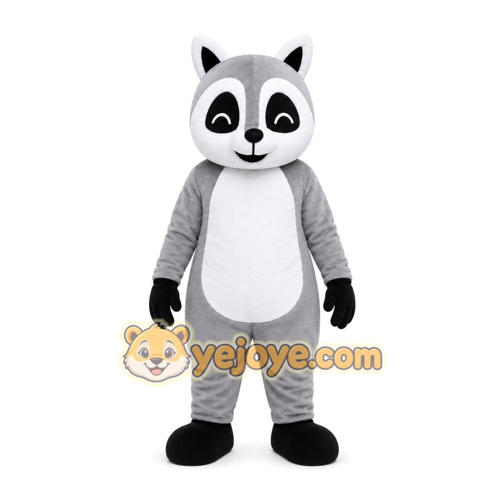 Gray Raccoon Mascot Costume Gray Raccoon Mascot Costume