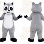Gray Raccoon Mascot Costume