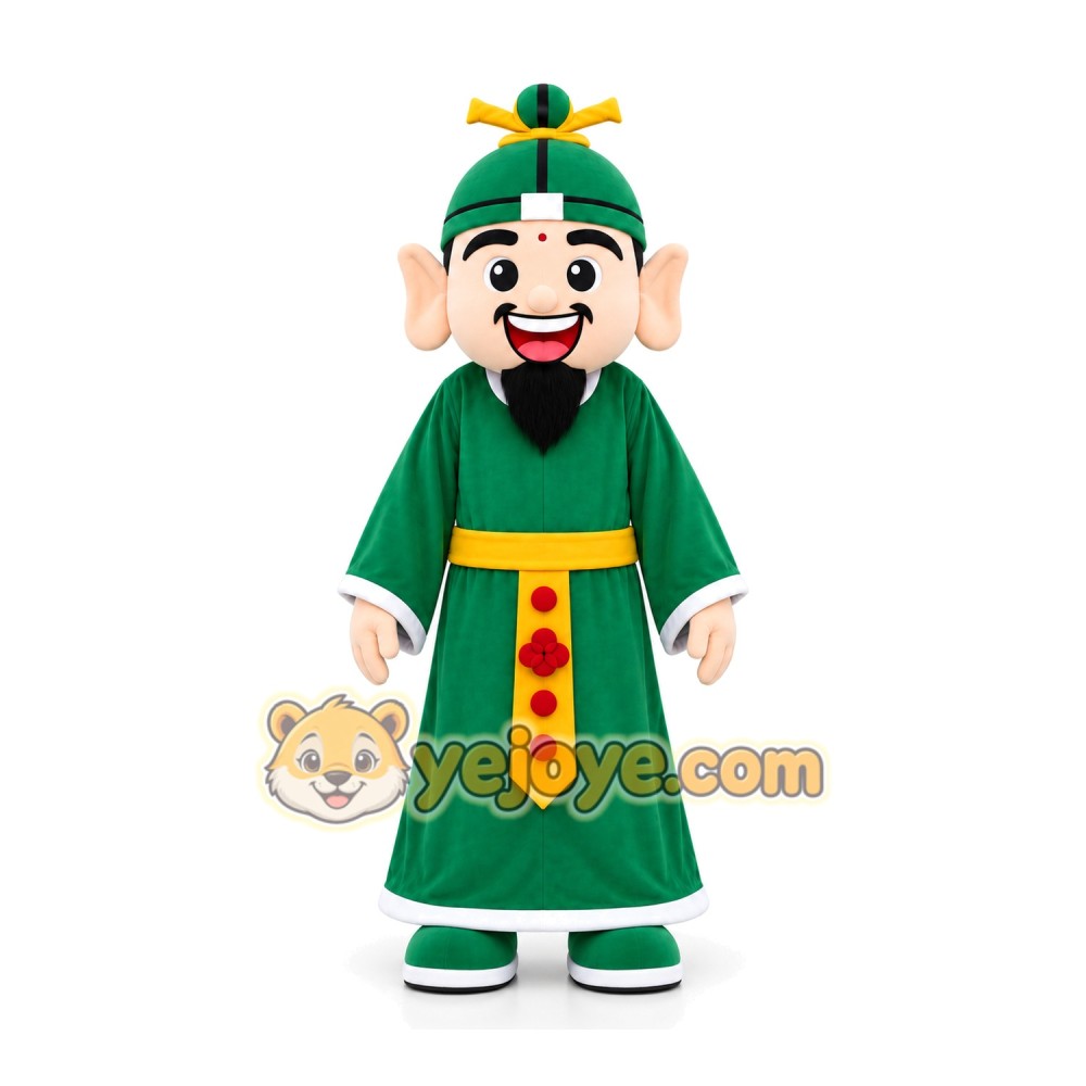 Green Robe Man Mascot Costume Green Robe Man Mascot Costume