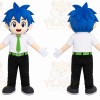 Blue Hair Boy Mascot Costume