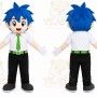 Blue Hair Boy Mascot Costume