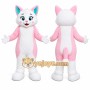 Pink Cat Mascot Costume