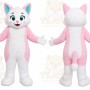 Pink Cat Mascot Costume