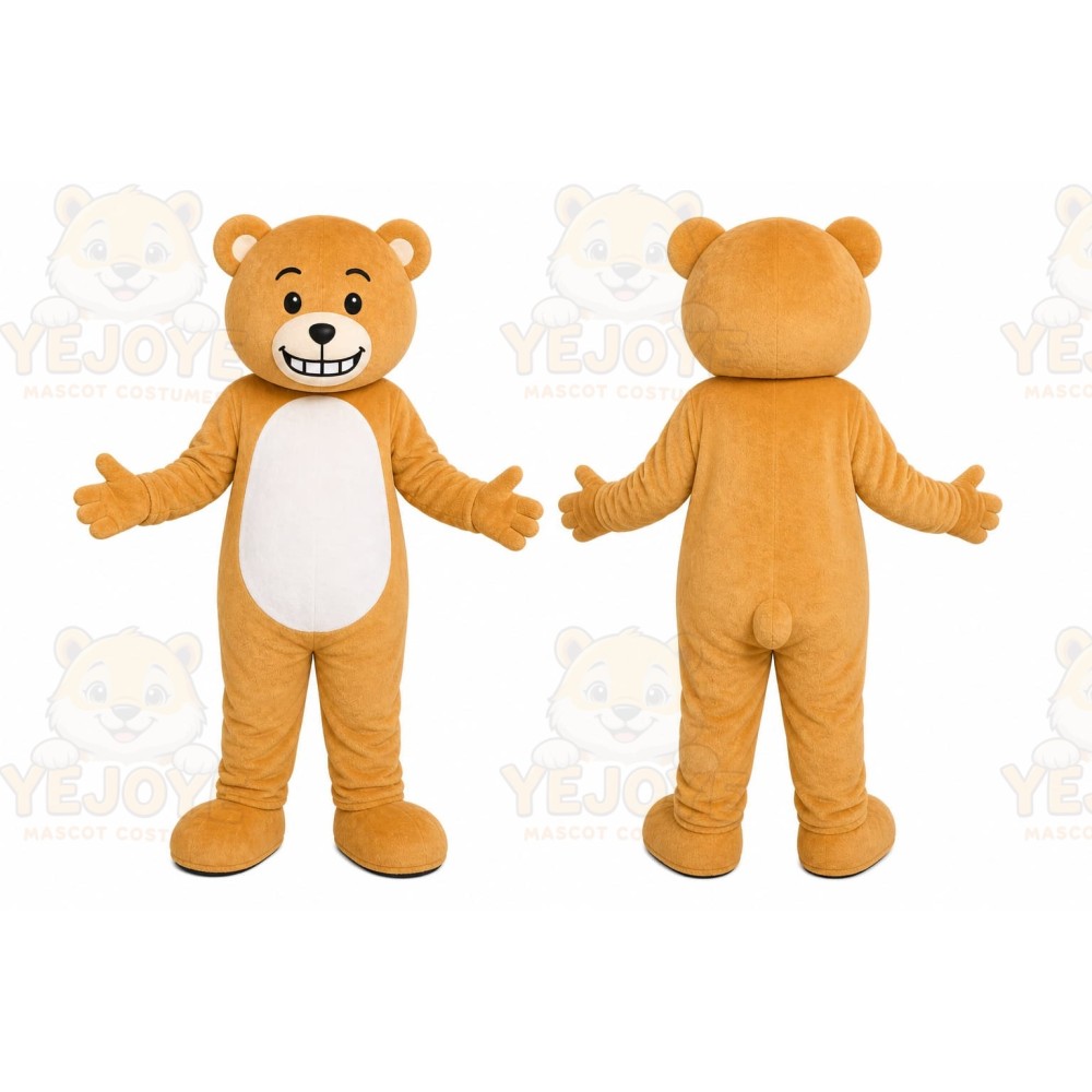 Tan Bear Mascot Costume