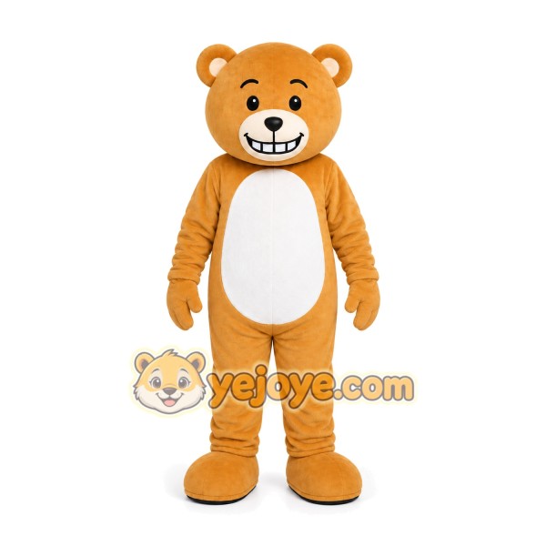 Tan Bear Mascot Costume