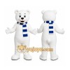 White Bear Scarf Mascot Costume White Bear Scarf Mascot Costume