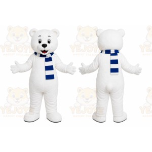 White Bear Scarf Mascot Costume