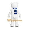 White Bear Scarf Mascot Costume White Bear Scarf Mascot Costume