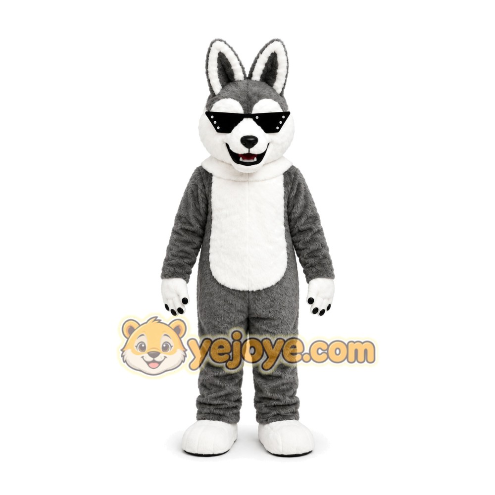 Gray Rabbit Mascot Costume Gray Rabbit Mascot Costume
