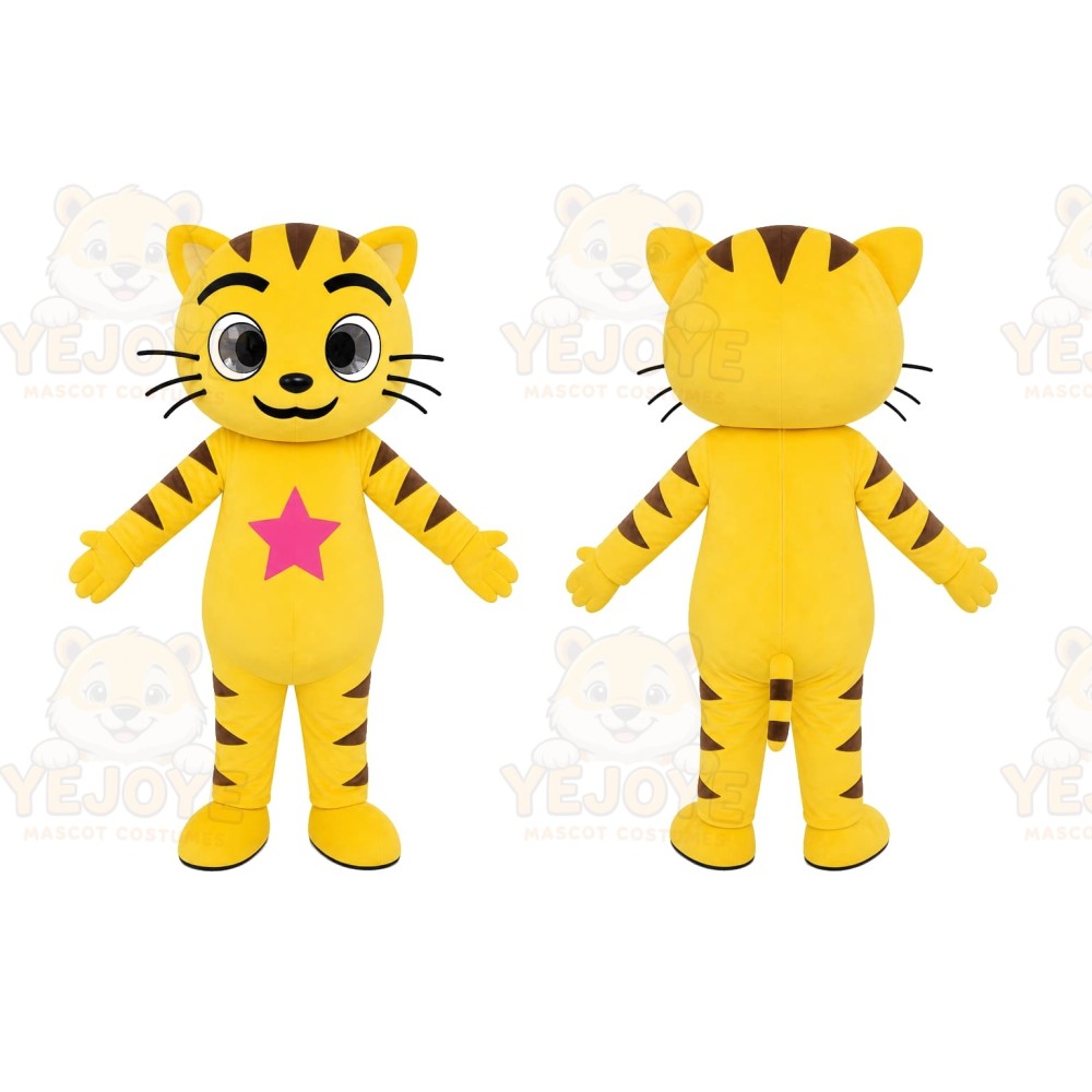 Yellow Tiger Girl Mascot Costume