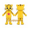 Yellow Tiger Girl Mascot Costume Yellow Tiger Girl Mascot Costume
