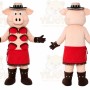 Pig Roman Warrior Mascot Costume