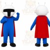 Blue Superhero Mascot Costume
