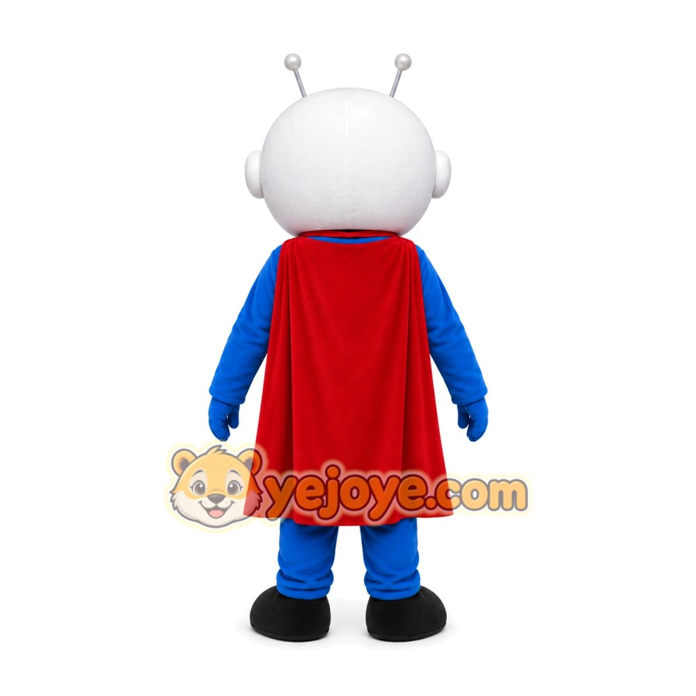 Blue Superhero Mascot Costume Blue Superhero Mascot Costume