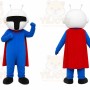 Blue Superhero Mascot Costume