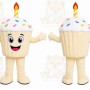 Cupcake Character Mascot Costume