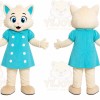 Blue Dress Cat Mascot Costume