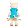 Blue Dress Cat Mascot Costume Blue Dress Cat Mascot Costume
