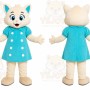 Blue Dress Cat Mascot Costume