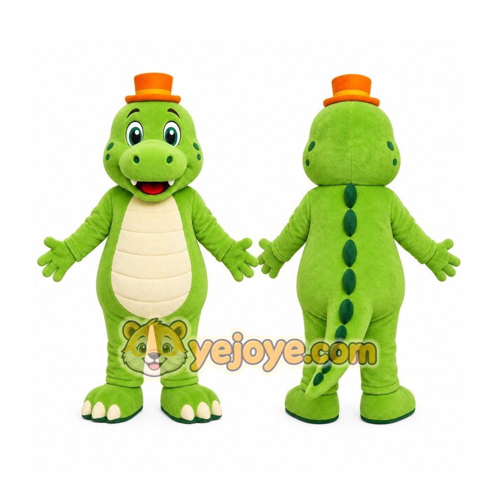 Green Dinosaur Mascot Costume Green Dinosaur Mascot Costume