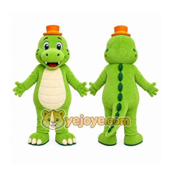 Green Dinosaur Mascot Costume