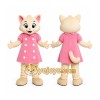 Pink Cat Dress Mascot Costume Pink Cat Dress Mascot Costume