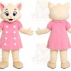 Pink Cat Dress Mascot Costume