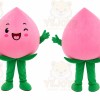 Pink Peach Mascot Costume