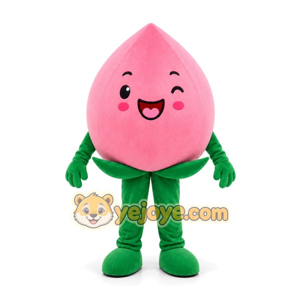 Pink Peach Mascot Costume Pink Peach Mascot Costume